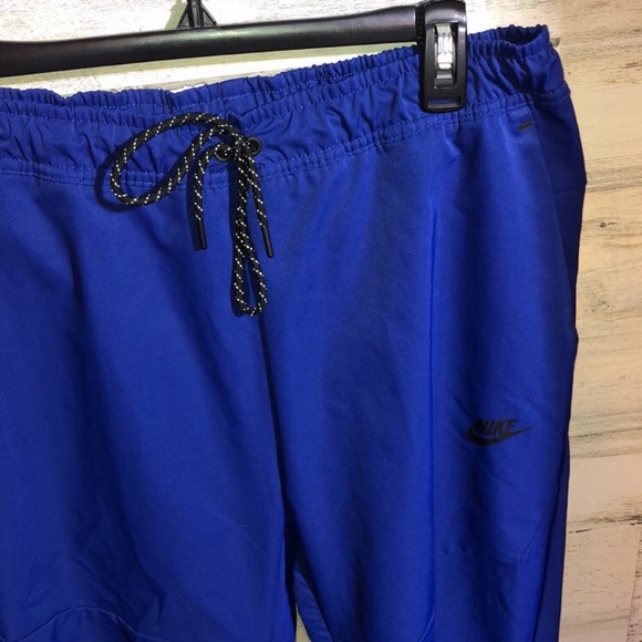 Nike Men's Sportswear Woven Joggers Pants size medium royal blue sweatpants - Picture 2 of 10